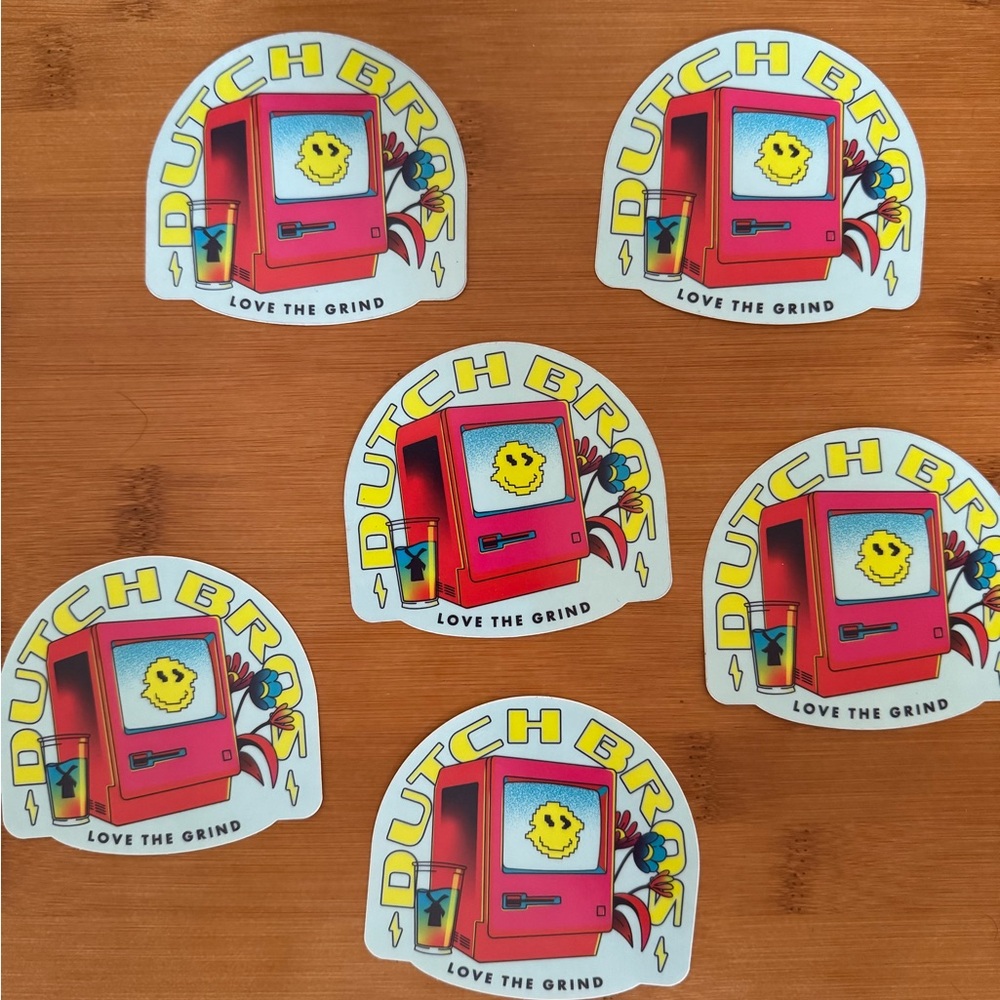 Dutch Bros Stickers- Vibrant Design